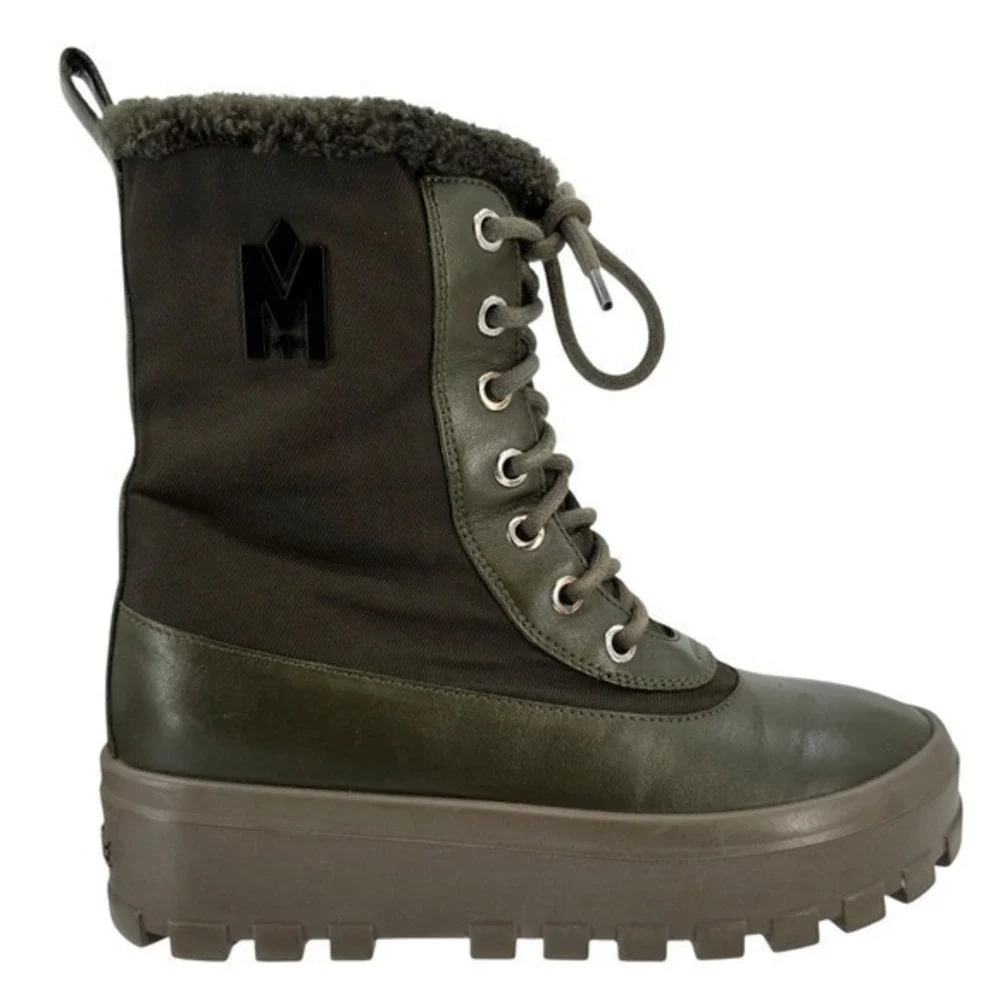 Mackage Womens 40 HERO-W Shearling Lined‎ Winter Boots in Army Green